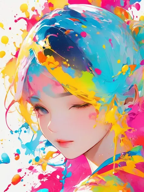 women's head paint splash color--auto--s2