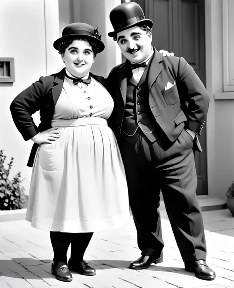 Chubby girls Charlot  , Charlie Chaplin 