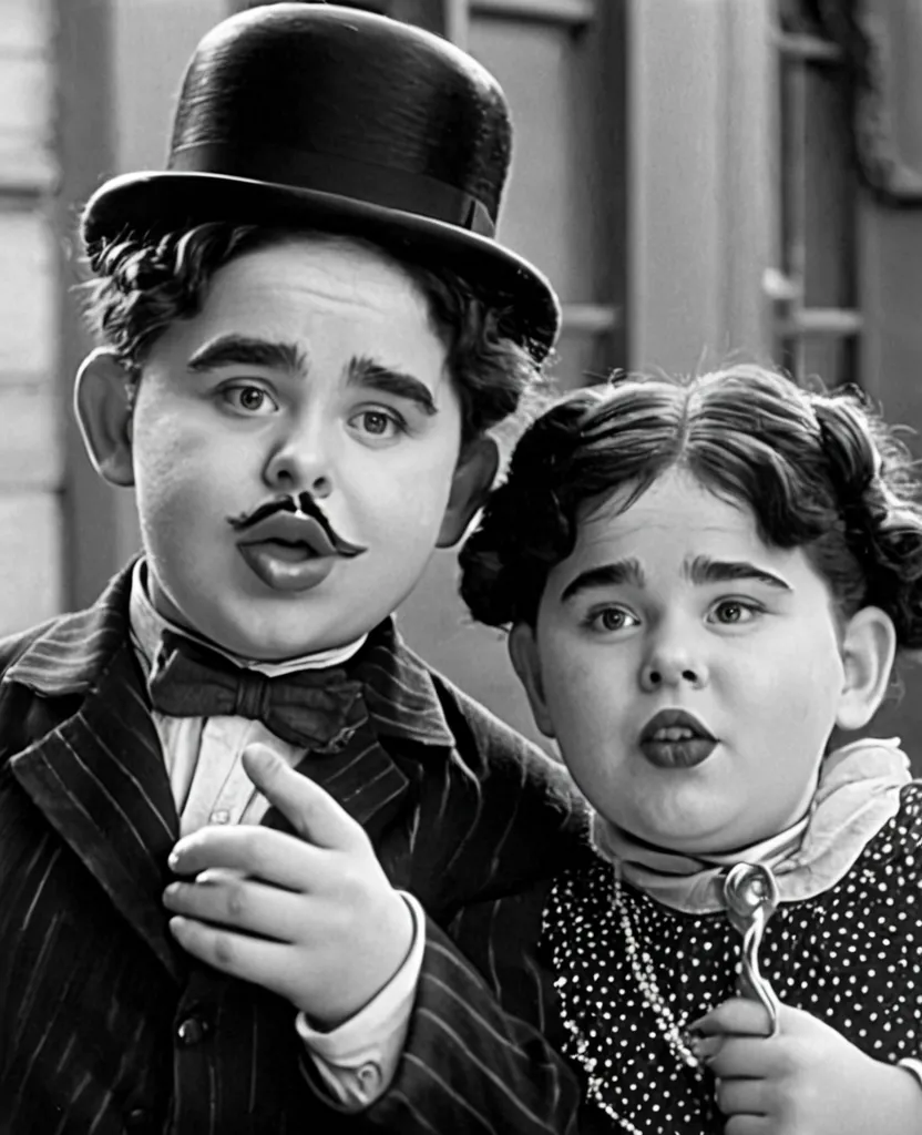 Chubby girls Charlot  , Charlie Chaplin 