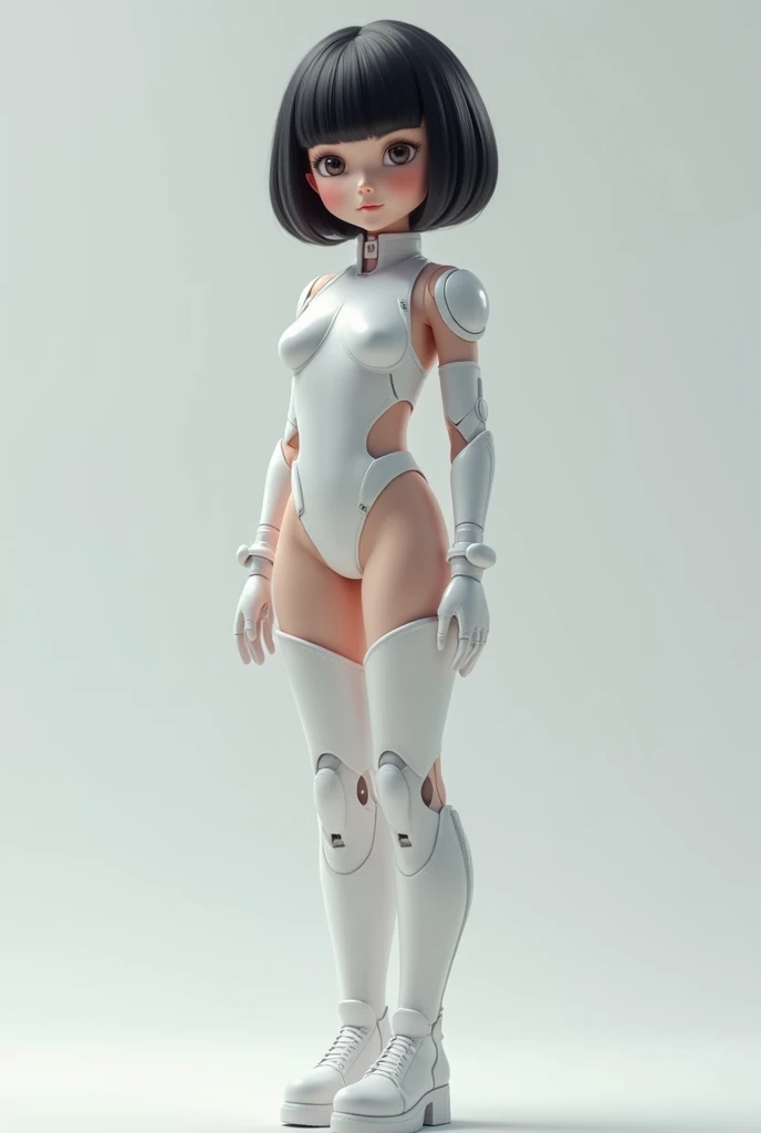  Super High Definition、 Real Photos、( extremely detailed CG Unity 8K wallpaper 、masterpiece)、(Best lighting、 Best Shadow、very delicate and beautiful)、Ultra Detailed、《female android wearing white bodysuit protector and white knee-high platform boots：1.2》、《 ...