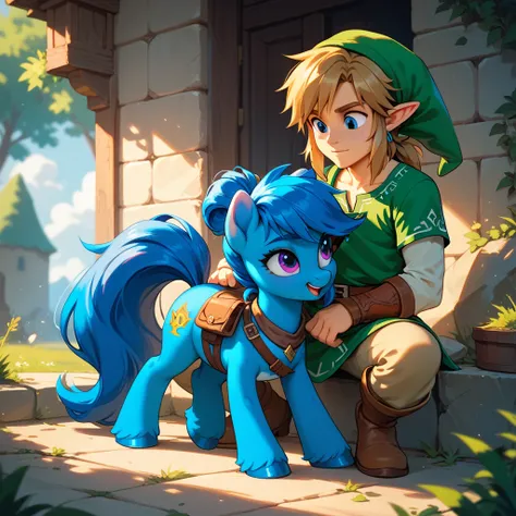 pony , link, blue fur 