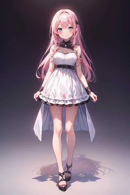  1girl , pink hair,Alone,Greatest Masterpiece,TOP QUALITY, about 150cm ,cute,full body
