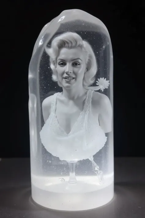 Marilyn Monroe's exact likeness is professionally sculpted out of a single piece of translucent quartz crystal. Beautiful and life like it is life size with her exact measurements.        R.I.P. Marilyn Monroe      6/1/1926 - 8/5/1962