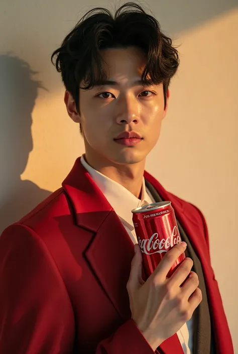 South Korean singer Cha Eun-woo holding Coca-Cola 