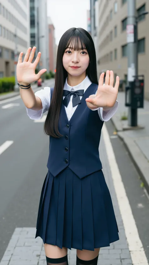 A high resolution photograph of a Japanese young woman, masterpiece, amazing quality, intricate details, professional lighting, fashion shoot, solo, 1girl, a office lady, full body, (tall, small head, small face, tiny breasts, slender, slim and thin body),...
