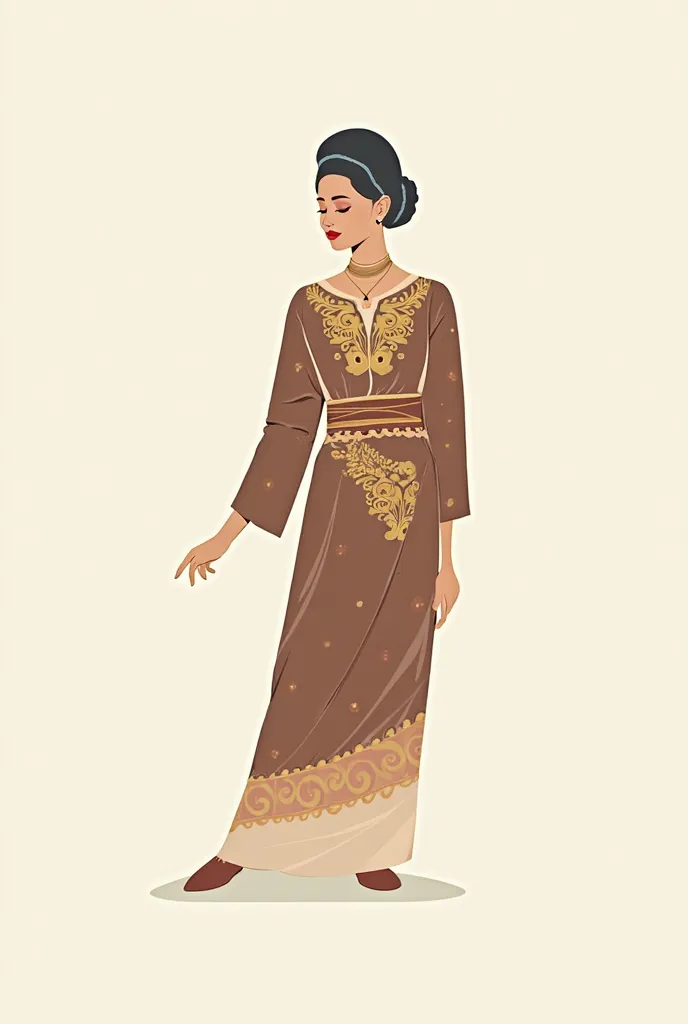 Create a logo with a malay traditional clothes
