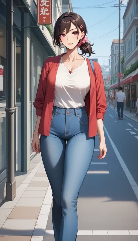 Fraction_9, Fraction_8_up , Fraction_7_up , Fraction_6_up , Fraction_5_up , Fraction_4_up , source_ Japanese Animation, , Tag 2, quality_masterpiece,   a street is were so Maney beautiful womens of all age are walking 