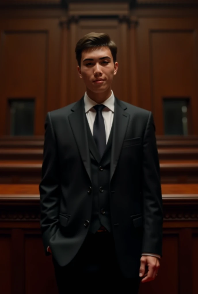 Wearing a suit in the court 