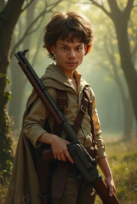 Hunter boy s ago beautiful boy have a gun 