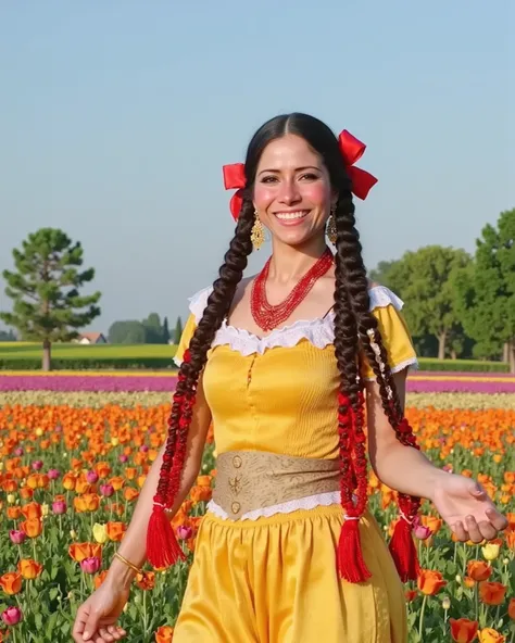 arafed woman in a gold dress in a field of flowers, mexican folklore, girl dancing in a flower field, folklorico, woman standing in flower field, a goddess in a field of flowers, she is mexican, standing in a flower field, beautiful mexican woman, standing...