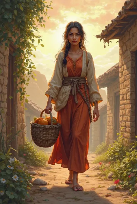 With the first rays of the morning, Ayesha left the village, packing some food items in her small basket.