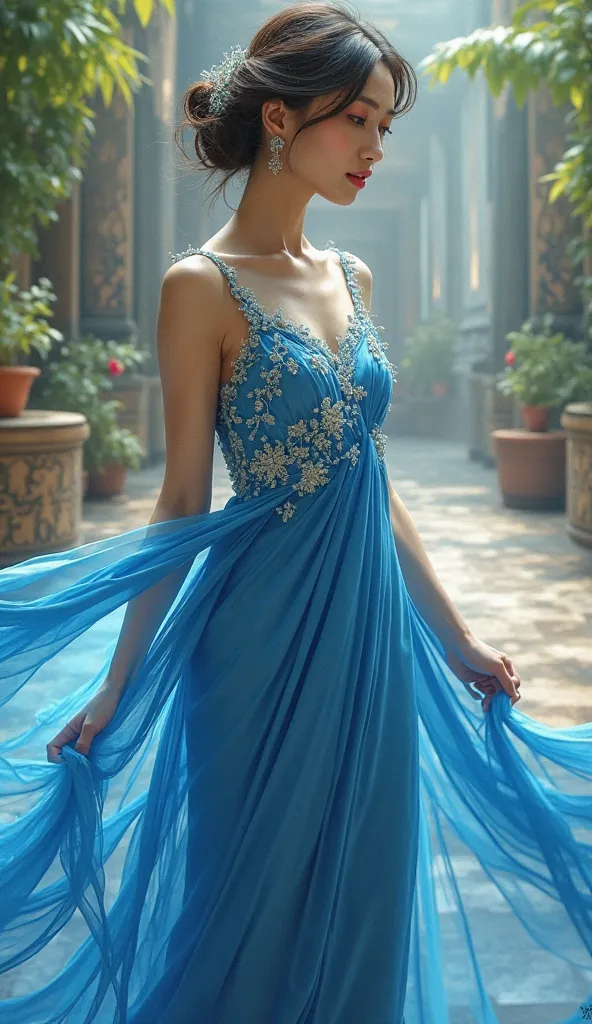 Women's Thai Blue Dress