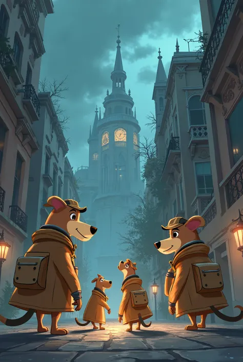 1. The Mystery of the Disappeared Square
"A group of detective dogs discover that the city square has mysteriously disappeared! agora, they must investigate clues, interrogate witnesses and find a solution to bring the square back.  What could have happene...