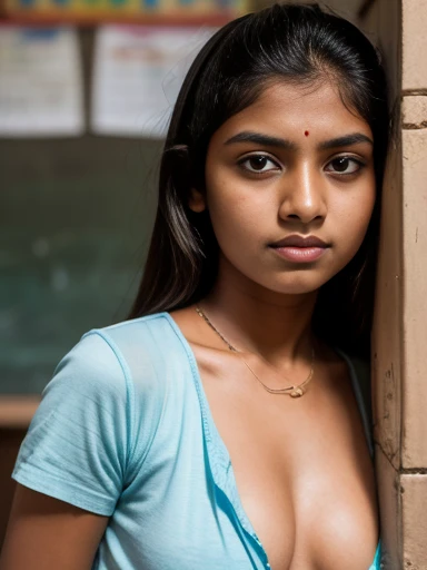 Sri Lankan girl 12yo mature faced in school giving seductive pose 