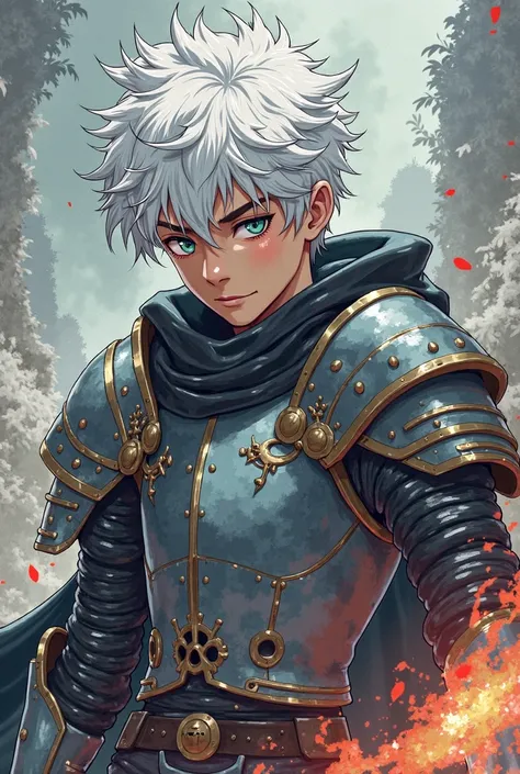 Young knight with white hair manga manga