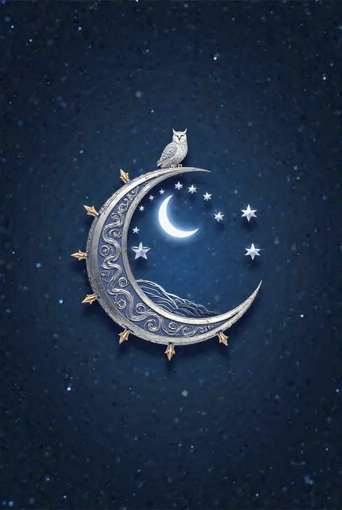 Lunari – The Kingdom of the Moonlit Shores

Frame: Silver, sleek, and slightly curved like ocean waves, with tiny crescent moons and star engravings.

Emblem: A glowing silver crescent moon with a gentle wave pattern below, and a lone owl perched on top.

...