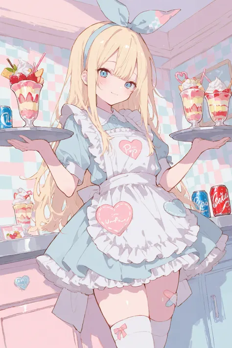illustration, best quality, dramatic lighting, 00118_illu
,r17329_illu,usnr,masterpiece, best quality, 8k, highres, ultra-detailed,HDR, UHD, illustration, best quality, pop art,
,1girl, long blonde hair, blue eyes, hair bow, cute maid outfit, frilly dress,...