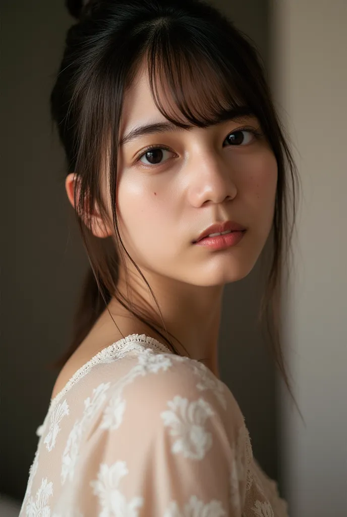 , ( famous Japanese idol :1.4) (1cute girl:1.4) (Very young face:1.4) TOP QUALITY, is the focus of the face, Soft light, Ultra High Definition, (Photorealistic:1.4), RAW photo, 1 Japanese girl, Alone, cute, (pupil,  light in the eye), detailed cuteface, ( ...