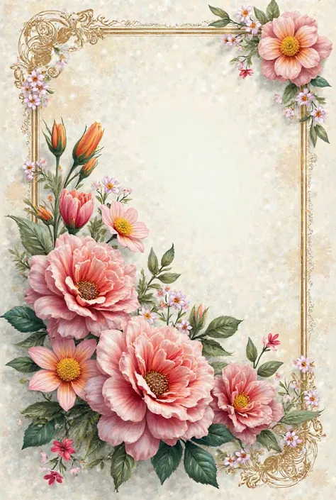 Beautiful card with flowers