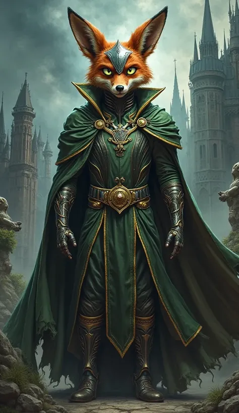 You are a fantasy painter and an expert comic book artist, generate for me an image of the fusion of Fantastic Mr. and Dr. Doom