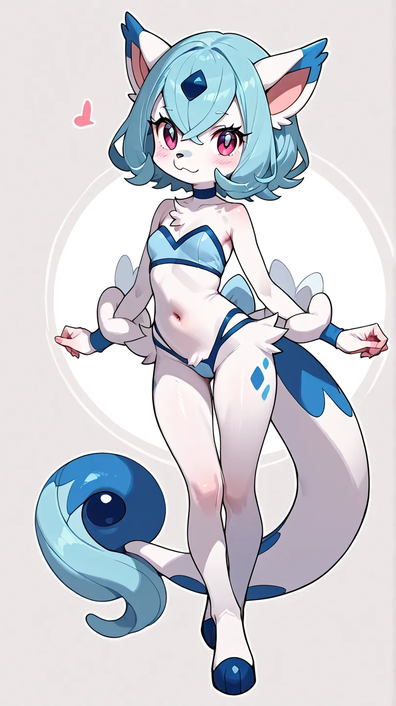 Female animal furry teenager snake pokemon cartoon osirixart  ai generated style pony XL