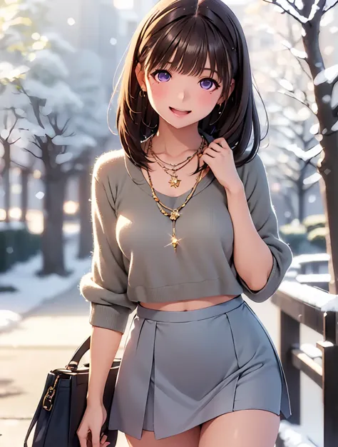 high resolution ,In 8K, TOP QUALITY, details,  semi-realistic anime ,  D Anime Style  , smooth anime CG , one girl,  19-year-old Japanese woman on a luxury liner  ,(  slim),modeling,(( Round, sparkling eyes )),  glossy brown hair,((wave hairstyle with bang...