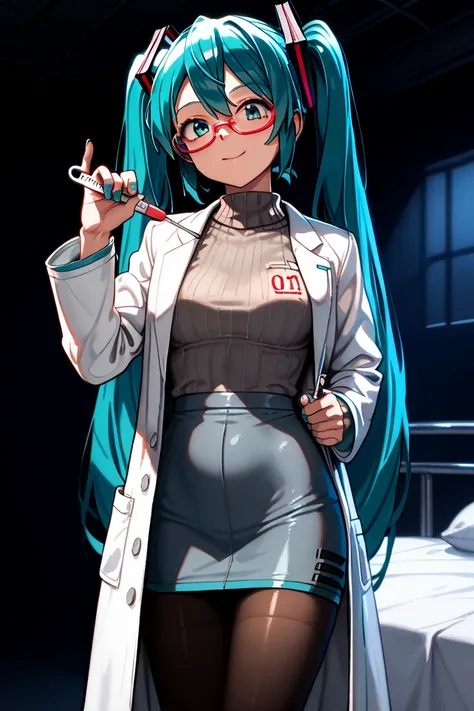 (TOP QUALITY), (8k detailed), ( masterpiece), masterpiece , 1 person , woman ,  Hatsune Miku ,  turquoise hair  , twin tails  ,  attractive face ,  create a perfect body line  , Hot body  ,  exact finger , Light effects ,  Hatsune Miku , scene  , The blue-...