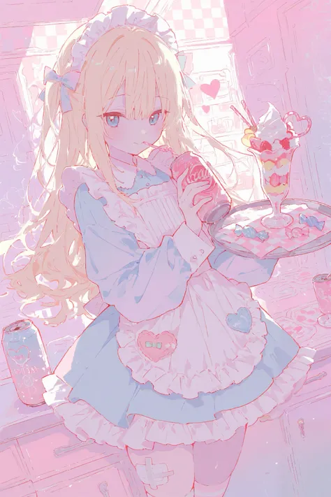 illustration, best quality, dramatic lighting, 00118_illu
,r17329_illu, 15546+456868,masterpiece, best quality, 8k, highres, ultra-detailed,HDR, UHD, illustration, best quality,
,1girl, long blonde hair, blue eyes, hair bow, cute maid outfit, frilly dress,...