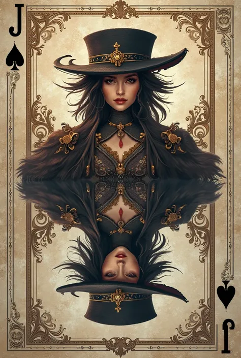 Generate a mirrored playing card , I am a jack