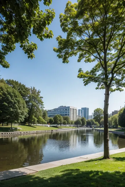 Beautiful landscape garden and park ， bird&#39;s eye view， with organic styling and natural inspiration at its core ，Lightweight wooden structure park pavilions and walkways，Imitating the shape of a skeleton 、eye shape，  Create a smooth and elegant lightwe...