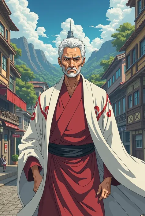 Manage Lula Luiz Inácio da Silva as Hokage, Make it anime style, With Tobirama's clothes, Do the physiognomy identical to that of Lula, half fat, Without a little finger on the left hand, leave the similar, But only with Tobirama's clothes 