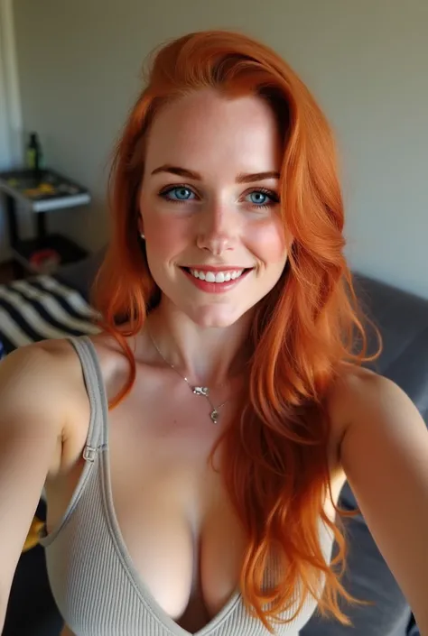 Do this girl by taking a selfie in her room. It has to be a sexy photo and remember that she is redheaded and young 