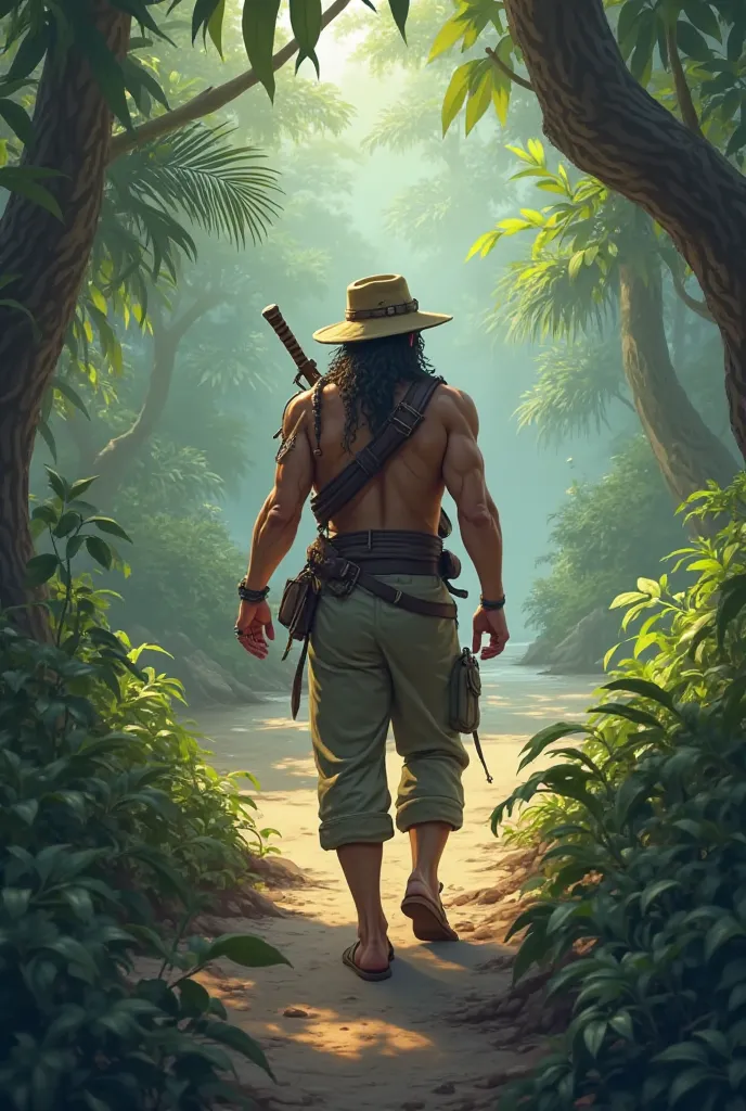 📍 Lieu : Jungle Island
🎵 Musique : Rythme rapide, action

🎬 Plan : Le protagoniste affronte des bandits avec son épée.
🎬 Plan : Il monte de niveau et gagne de l’expérience.

PNJ (Donneur de quêtes) :
"Si tu veux devenir puissant, prouve ta valeur en battan...