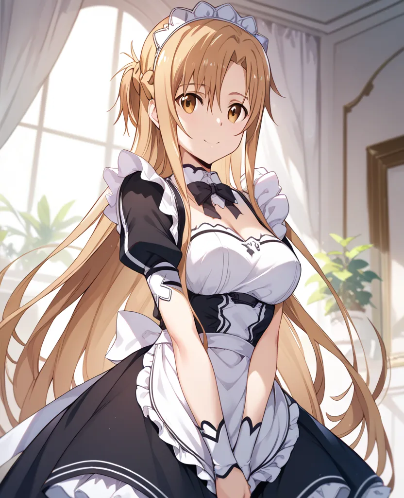  Asuna Yuuki sword art online ,Maid clothes,