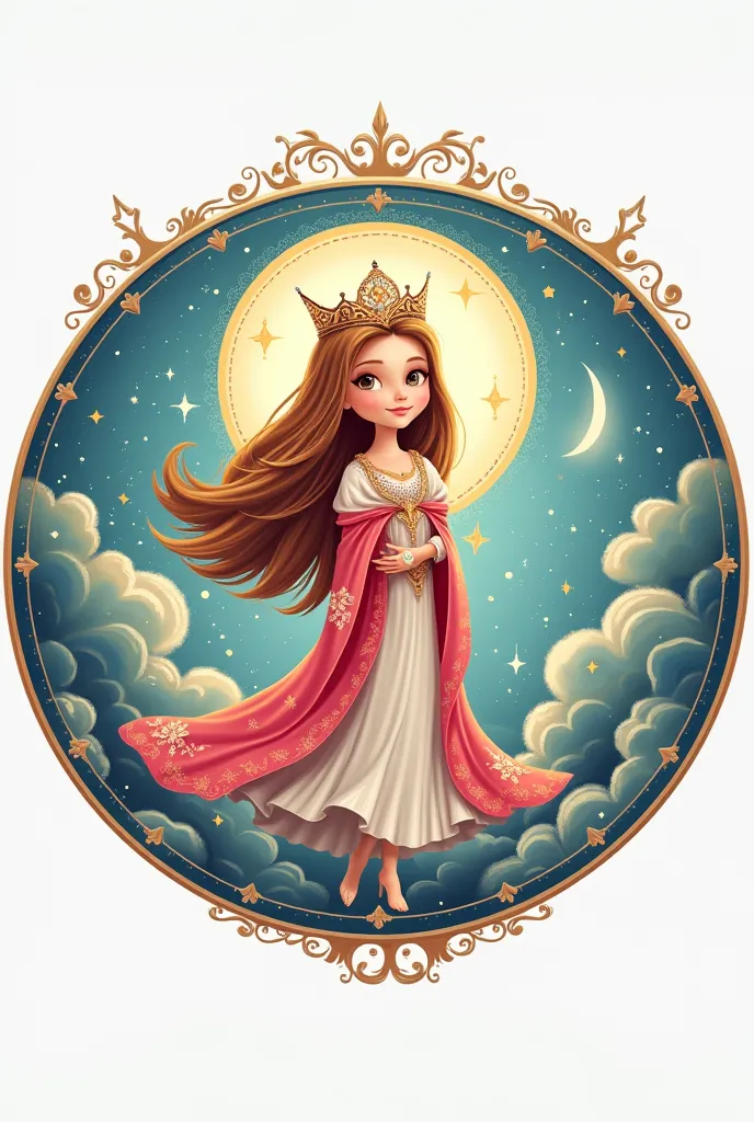 58mm×70mm round Time Princess logo