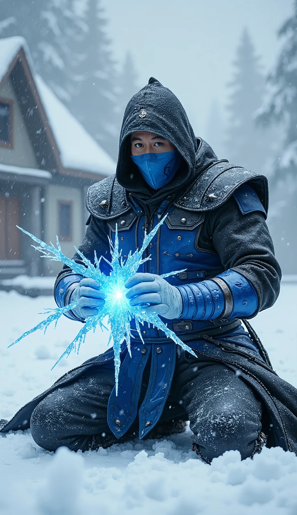 **Jet li witho sub-zero** seria uma withbinação perMade of **agility, precision and lethality**, bringing an air **disciplined and relentless** to the ice warrior of Mortal Kombat.  

### **visual:**  
- **Blue and black armor**, Made of **icy metal and co...