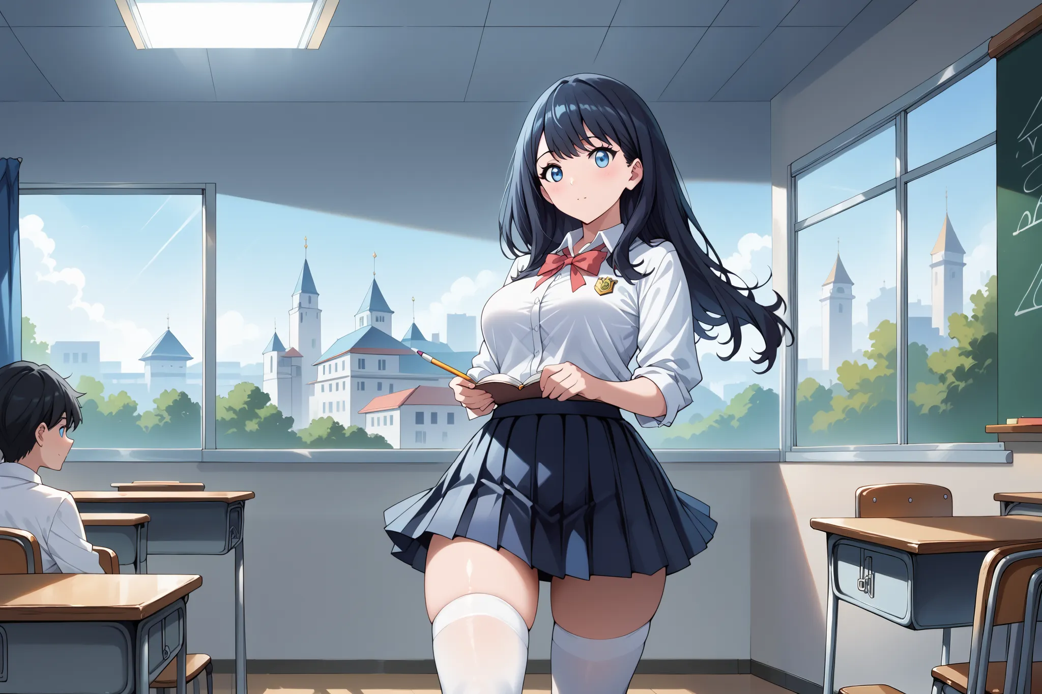 score_9, score_8_up, score_7_up, source_anime, 4K,perfect fingers,(perfect hands, perfect anatomy),prefect lighting, very aesthetic, intricate details,highly detailed background, masterpiece, high quality, best quality,
rikka takarada, black hair, blue eye...