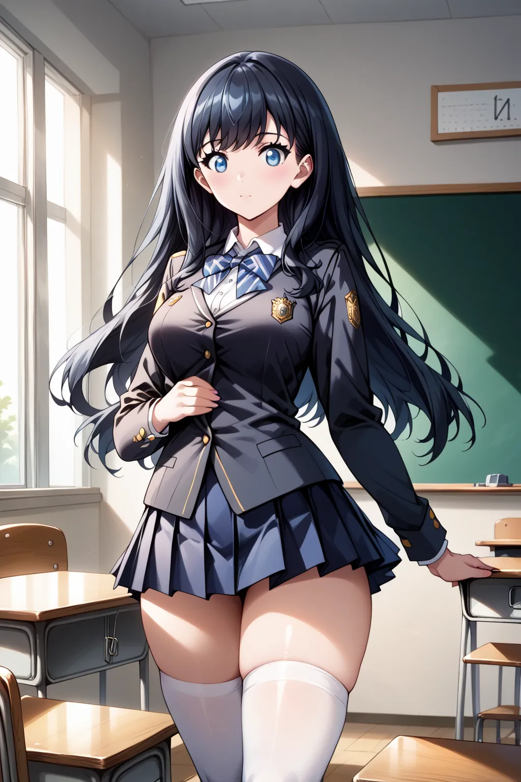 score_9, score_8_up, score_7_up, source_anime, 4K,perfect fingers,(perfect hands, perfect anatomy),prefect lighting, very aesthetic, intricate details,highly detailed background, masterpiece, high quality, best quality,
rikka takarada, black hair, blue eye...