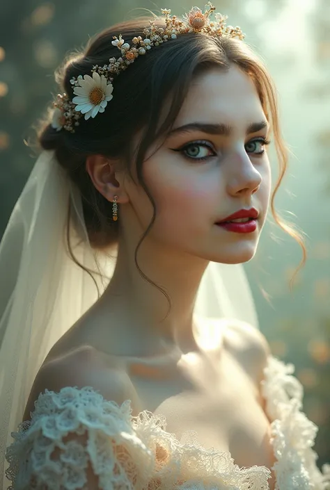 A wedding dress with this face