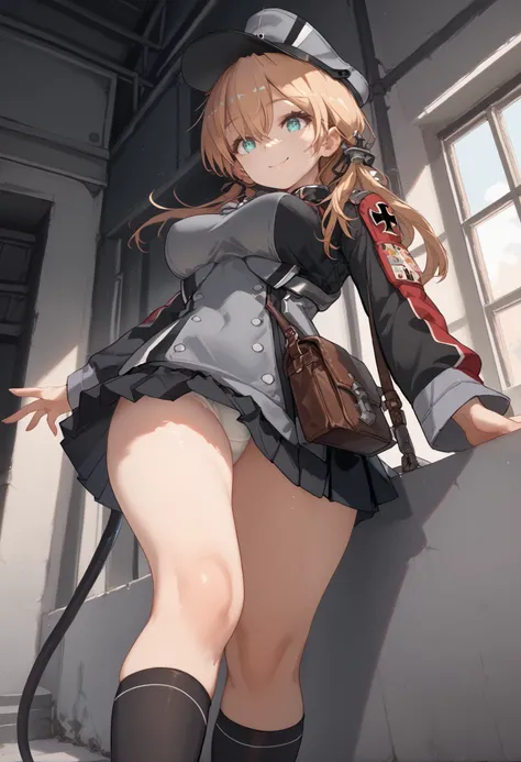 8k high resolution ( very detailed ),  masterpiece, ( Top Quality)　 animated illustration 　  detailed eyes,   detailed face 　  detailed hands 　 thin hair　 Extremely Exquisite Body 、  fine skin　  one girl　  Fleet Collection_ Prince Eugene　Prinz Eugen KC 　 t...