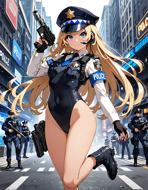 (masterpiece), (best quality), (high res), 1girl, tall body, ((long hair, blonde hair, bangs)), (blue eyes), beautiful detailed eyes, beautiful detailed face, cute face, (perfect hands, complete fingers, perfect anatomy, perfect proportions, perfect legs),...