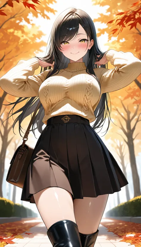 (best quality, masterpiece, ultra detailed, high resolution), Beautiful 8K CG artwork, Enriched photography, anatomically accurate body, depth of field,  1girl, elegant yet sexy girl, (long hair, black straight hair, swept bangs), 
round large breasts, bre...