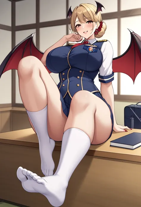  Big Breasts Big Breasts Big Breasts Uniform Little Devil with Wings(1７age)、cute、 beautiful、 thighs、 sexy、 high school girl、miniskirt、 knee socks、 mature body 、Ripe woman&#39;s body、Panchira Ascension 、Floating、 are floating、Feet are not on the ground、Floa...