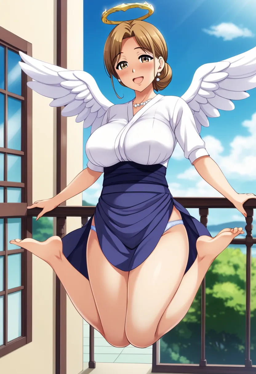  beautiful busty mom with a pair of big angel wings、 frugal outfit、A long skirt that rolls up 、 Revealing Panties 、sober costume 、cute mature adult woman 、 mature body 、 thighs、Ripe mature woman、Ripe woman&#39;s body、Noなのに飛んでしまう、No々 gets blown away、 I don'...