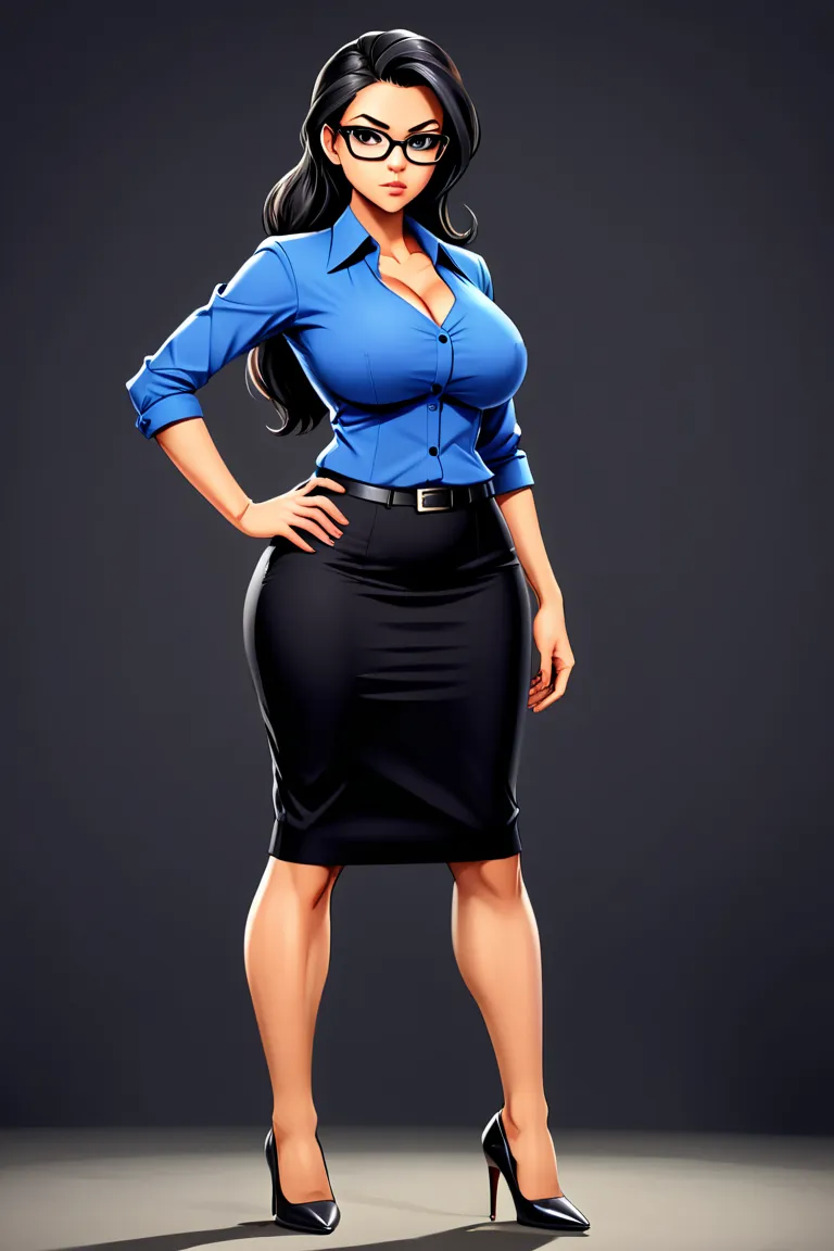 (((Full-body shot))) (standing pose) Show entire body, show every part of body, feet in view, beautiful female. (((large breasts))) ((wide hips)) (((flat stomach))), (((empty hands))) (((random hair))) (((random hairstyle))) (random face) (((random ethnici...