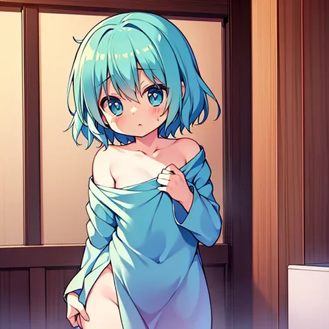 Komeiji Koishi ,naked,  small, is embarrassing,indoors