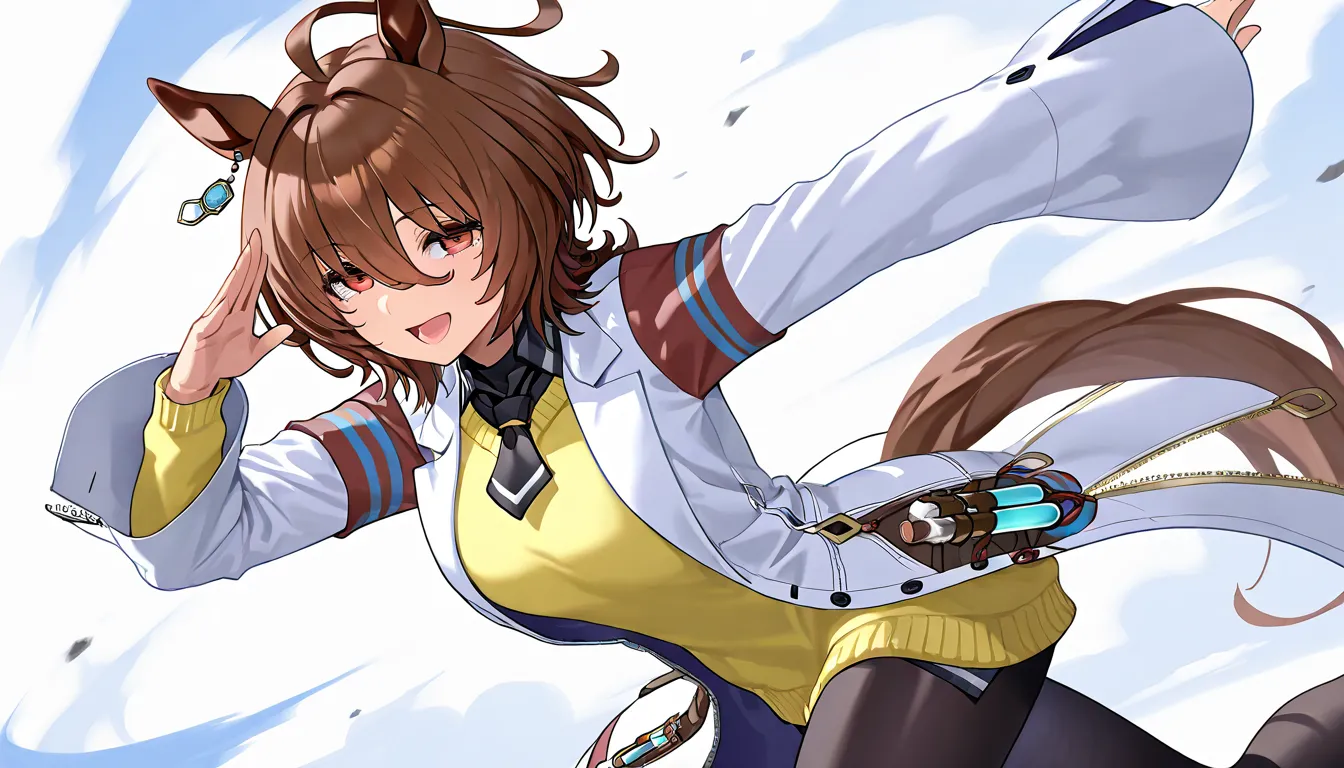  Agnes Tachyon 、high quality、最high quality、masterpiece、high resolution、 detailed face (lora:  Agnes Tachyon )、anatomically accurate、 detailed hair  (lora:  Agnes Tachyon )、 detailed bangs (lora:  Agnes Tachyon ) solo、1 girl、 Agnes Tachyon 、 horse ears、Hors...