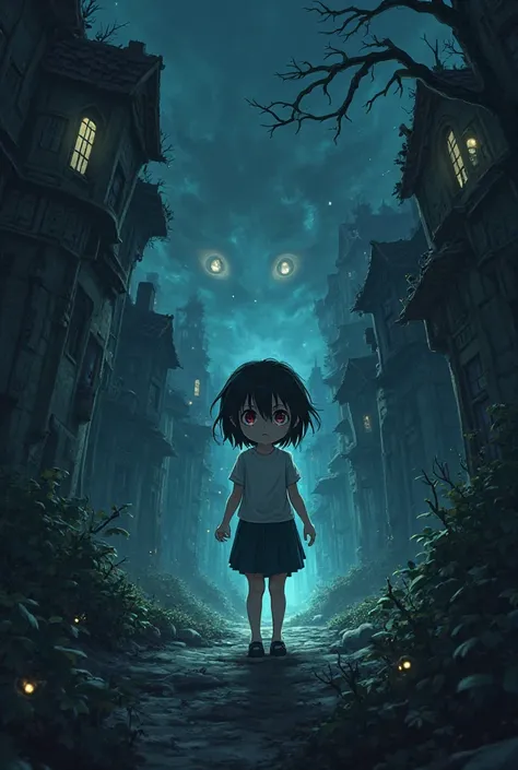 An anime animation that tells a horror story