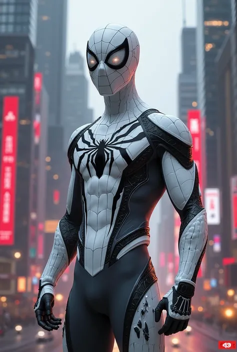 Spider man with white suit 