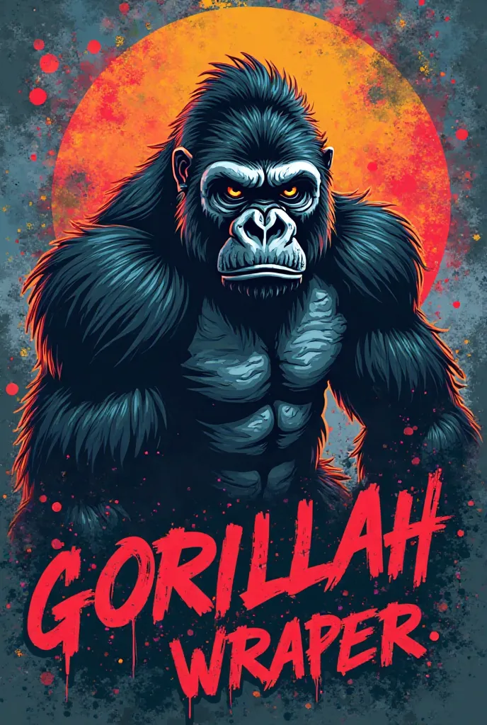 Create a cool gorillah wraper have good colors with the name of gorilla 